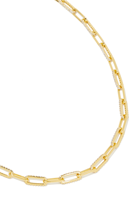Micropave Link Chain Necklace